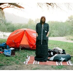 Poler Outdoor Stuff Napsack Wearable Sleeping Bag Green Large Camp Vibes Hooded